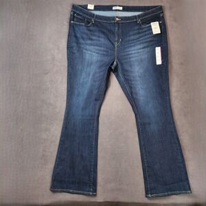 Levi Strauss Jeans‎ Womens 28L (39x34) Dark Wash Mid Rise Bootcut Stretch Denim